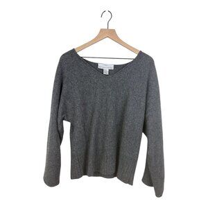 PRECIOUS FIBERS | 100% Cashmere Sweater | Gray | Large